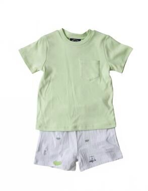NEW EMMA JEAN kids hole in one short set in green